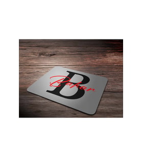 KİŞİYE ÖZEL B HARF BASKILI MOUSE PAD
