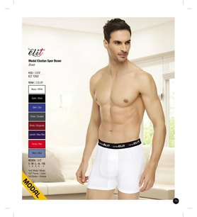 Tutku Elit Erkek Modal Elastan Spor Boxer 1252 - 3 Adet (Beyaz)