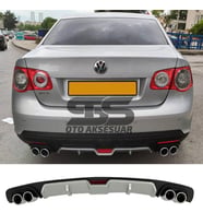 Volkswagen Jetta mk5 Difüzör Arka Tampon Eki 4 Egzoz Çıkışlı Gri