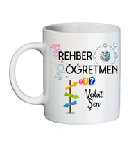 Rehber Öğretmene Hediye İsimli Kupa Bardak - Öğretmenler Günü Hediyesi