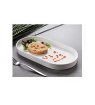 Gönül GNL 3493 Porselen Oval Tabak 32x17x2.7cm (Beyaz)