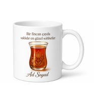 Demli Çay Sevenlere İnce Belli Bardak Silüetli Hediye Kupa Bardak