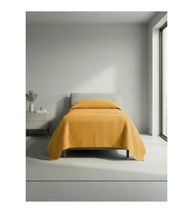 Sofline Premium %100 Pamuk Tek Kişilik Yazlık Pike, Yatak Örtüsü, Terletmez Kumaş(PUDRA RENK) (160x240cm)