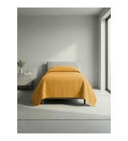 Sofline Premium %100 Pamuk Tek Kişilik Yazlık Pike, Yatak Örtüsü, Terletmez Kumaş(PUDRA RENK) (160x240cm)