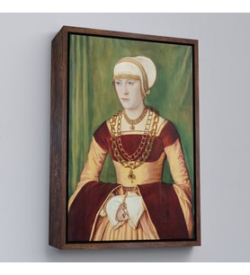 Çerçeveli Barthel Beham'in Ursula Rudolph'un Tablosu (Altın)