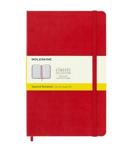 Moleskine Sert Kapak Defter Kırmızı (Kareli - 13x21) - 0338