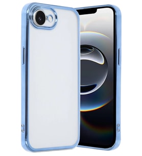 iPhone 16E Kılıf Razer Lensli Silikon - Açık Mavi