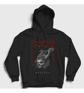 Presmono Unisex Siyah Obscura Metal Gorguts Kapüşonlu Sweatshirt 486440tt
