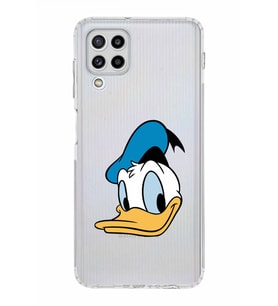 Samsung Galaxy M32  Kamera Korumalı Kapak Donald Duck Tasarımlı  Şeffaf  Kılıf