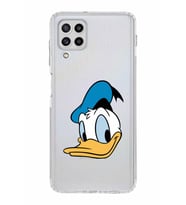 Samsung Galaxy M32  Kamera Korumalı Kapak Donald Duck Tasarımlı  Şeffaf  Kılıf