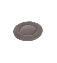 Gri Polar Simit Kedi ve Köpek Yatağı, 50 cm Çap, Rahat ve Şık Design