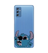 Samsung Galaxy M52 Uyumlu Stitch Desenli Şeffaf Telefon Kılıfı