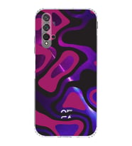 PrintiFy Huawei Nova 5T Uyumlu Kamera Korumalı Renkli Desen Tasarımlı Şeffaf Silikon Kılıf