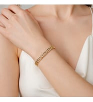 STİL İNCİSİ/ XUPING JEWELRY DİKDÖRTGEN TAŞLI BİLEKLİK (Altın)