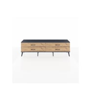 Arges TV Ünitesi 4 Çekmeceli  176x30x51 Antrasit-Antrasit/Çam