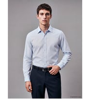 LCW BUSINESS Mavi Slim Fit Poplin Erkek Gömlek