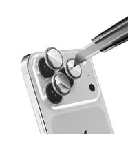 Apple iPhone 17 Pro Işık Yansıma Önleyici 0.3mm AR Kaplama Mikro Kamera Lens Kor (Gümüş)