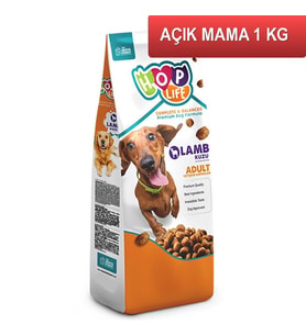 Hop Life Kuzulu Yetişkin Köpek Maması 1 Kg AÇIK