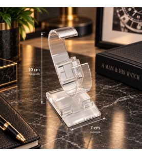 Saat Standı 50'li – Tekli Plastik Saat Yerleştirme Standı 7x10 cm