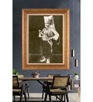 Altın Varaklı Çerçeveli Paspartulu Atatürk Tablo DC1306 (Gold)