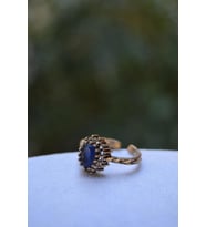 STONEAGE Oval Safir Ayarlanabilir Kadın Yüzük
