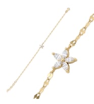 Fleur Marquise Altın Bileklik
