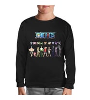 One Piece Siyah Çocuk Sweatshirt