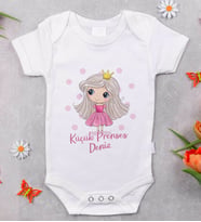 BK Kids İsimli Küçük Prenses Tasarımlı Bebek Body Zıbın - Model 1