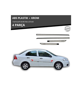 CHEVROLET AVEO SD - HB YAN KAPI KORUMA ÇITASI PLASTİK + KROM
