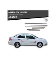 CHEVROLET AVEO SD - HB YAN KAPI KORUMA ÇITASI PLASTİK + KROM