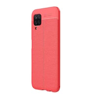 Samsung Galaxy M12 Deri Görünümlü Silikon Kırmızı