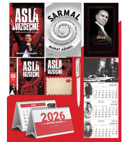 Asla Vazgeçme - Ayraç - Kartpostal - Poster - Sarmal -  2026 Ajanda Gazi Paşa - İmza Duvar Takvimi - Masa Takvimi