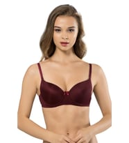 Desteksiz Balenli Sütyen (Bordo)