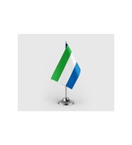 Sierra Leone Tekli Saten Masa Bayrağı Seti