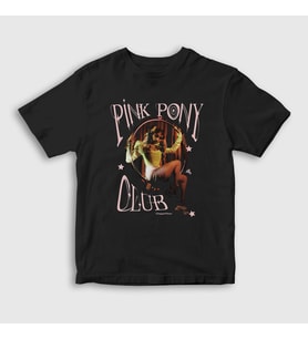 Presmono Unisex Çocuk Siyah Pink Pony Müzik Chappell Roan T-Shirt 498758tt