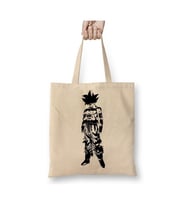 Dragon Ball Z Goku Bez Çanta Uzun Saplı Alışveriş Çantası Plaj Çantası (Beyaz)