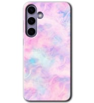 Galaxy S24 Kılıf HD Desen Baskılı Kılıf - Pembe-Duman