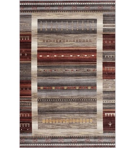 Eliana Home Baskılı, Yıkanabilir Kaymaz Taban Salon Halısı LNA0457 100x150 cm (Kırmızı)