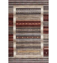 Eliana Home Baskılı, Yıkanabilir Kaymaz Taban Salon Halısı LNA0457 100x150 cm (Kırmızı)