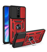 Coverzone Xiaomi Redmi Note 8 Pro ?le Uyumlu PhoenixShield S�rg�l� Sistem Kamera Korumal? Kapak Tam Koruma Manyetik Vega Kapak K?rm?z?