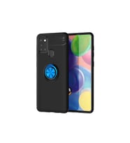 Samsung Galaxy M31 Uyumlu Kılıf Zore Ravel Silikon Kapak (Siyah-Mavi)