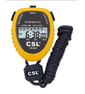 CSL CS-503 Sarı Dijital Kronometre Alarmlı Hafızalı Profesyonel Spor Kronometresi