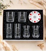 Kişiye Özel Rakı,Viski,Çay Bardağı Ve Altlık