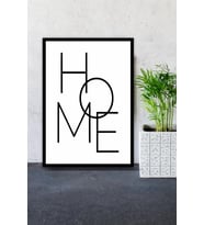 Home Temalı Çerçeve Görünümlü Mdf Tablo