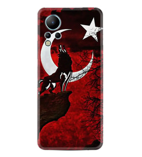 Infınix Note 12 Kılıf Resimli Desenli Baskılı Silikon Wolf and Moon 2 1381