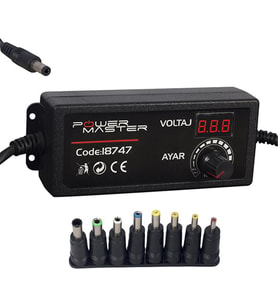 Ayarlı Göstergeli Adaptör Çok Uçlu 3-24 Volt 2 Amper 18747