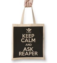 Keep Calm And Ask Reaper Overwatch Bez Çanta Uzun Saplı