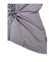 Enba Jakarlı Geometrik Desenli Eşarp (Gümüş)