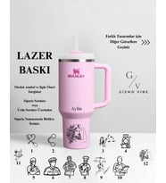 Kişiselleştirilebilir The Quencher H2.O FlowState™ Tumbler 1.18L / 40oz Özel İsimli & Fotoğraflı (Pudra)