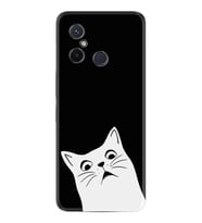 Xiaomi Redmi 12C Kılıf Resimli Desenli Silikon Platinium Series Şaşkın Kedi 1900